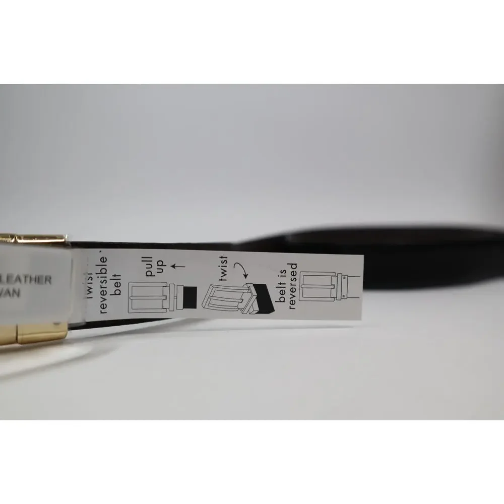 MICHAEL Michael Kors Black‎ and Dark Brown Reversible Belt XL